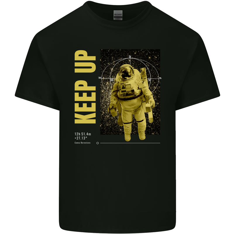 Keep Up Astronaut Spaceman Kids T-Shirt Childrens Black