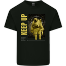 Keep Up Astronaut Spaceman Mens Cotton T-Shirt Tee Top Black