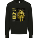 Keep Up Astronaut Spaceman Mens Sweatshirt Jumper Black