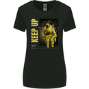 Keep Up Astronaut Spaceman Womens Wider Cut T-Shirt Black