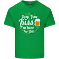 Keep Your Kiss Funny St Patricks Day Beer Mens Cotton T-Shirt Tee Top Irish Green