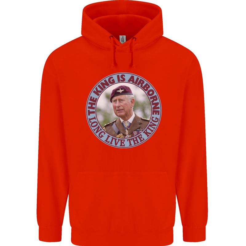 King Airborne Childrens Kids Hoodie Bright Red