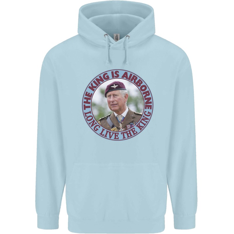 King Airborne Childrens Kids Hoodie Light Blue