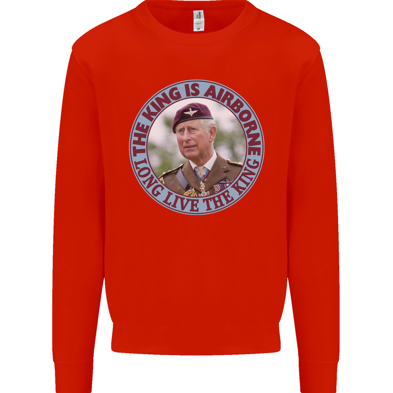 King Airborne Kids Sweatshirt Jumper Bright Red