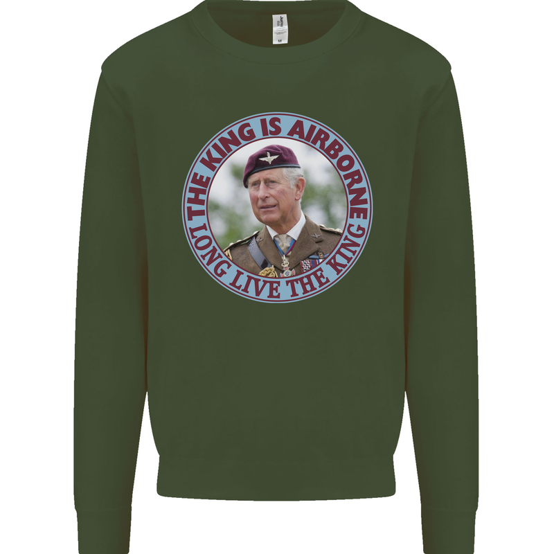 King Airborne Kids Sweatshirt Jumper Forest Green