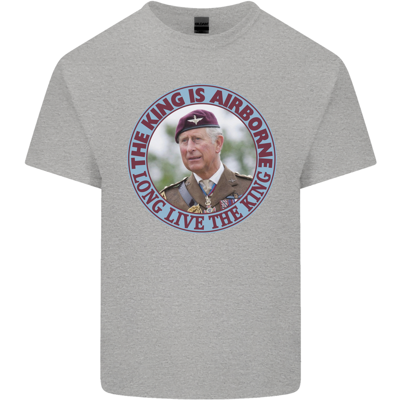 King Airborne Kids T-Shirt Childrens Sports Grey