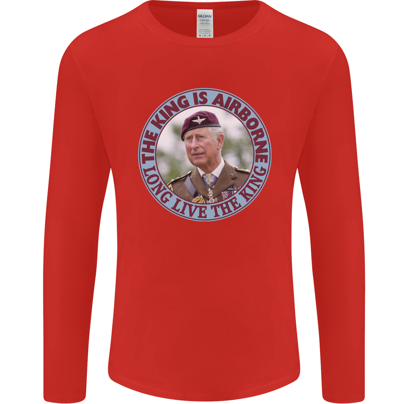 King Airborne Mens Long Sleeve T-Shirt Red