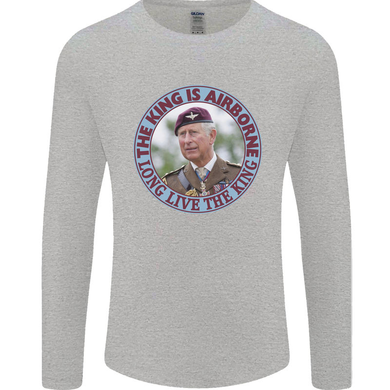 King Airborne Mens Long Sleeve T-Shirt Sports Grey