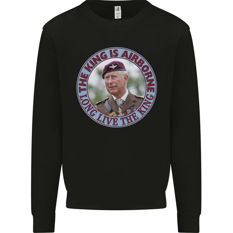 King Airborne Mens Sweatshirt Jumper Black