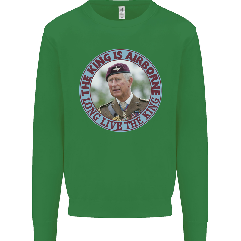 King Airborne Mens Sweatshirt Jumper Irish Green