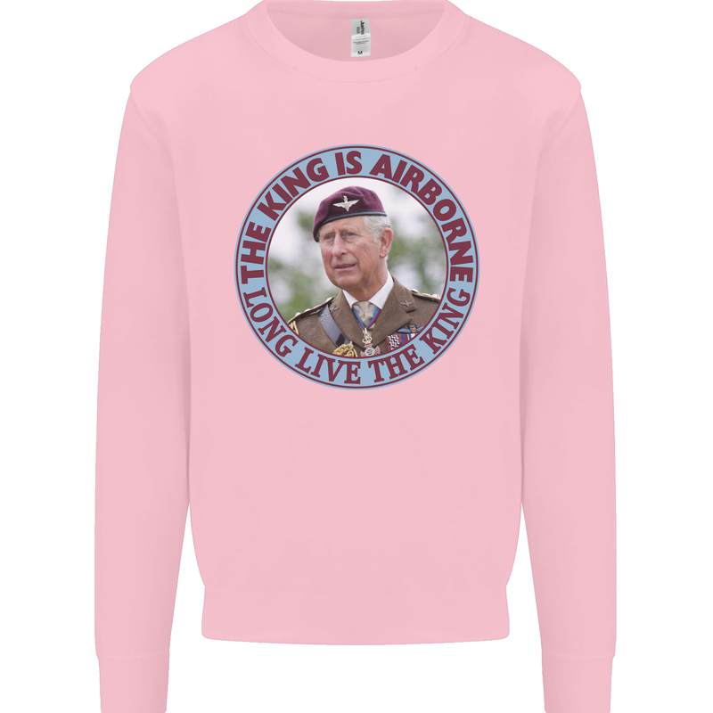 King Airborne Mens Sweatshirt Jumper Light Pink