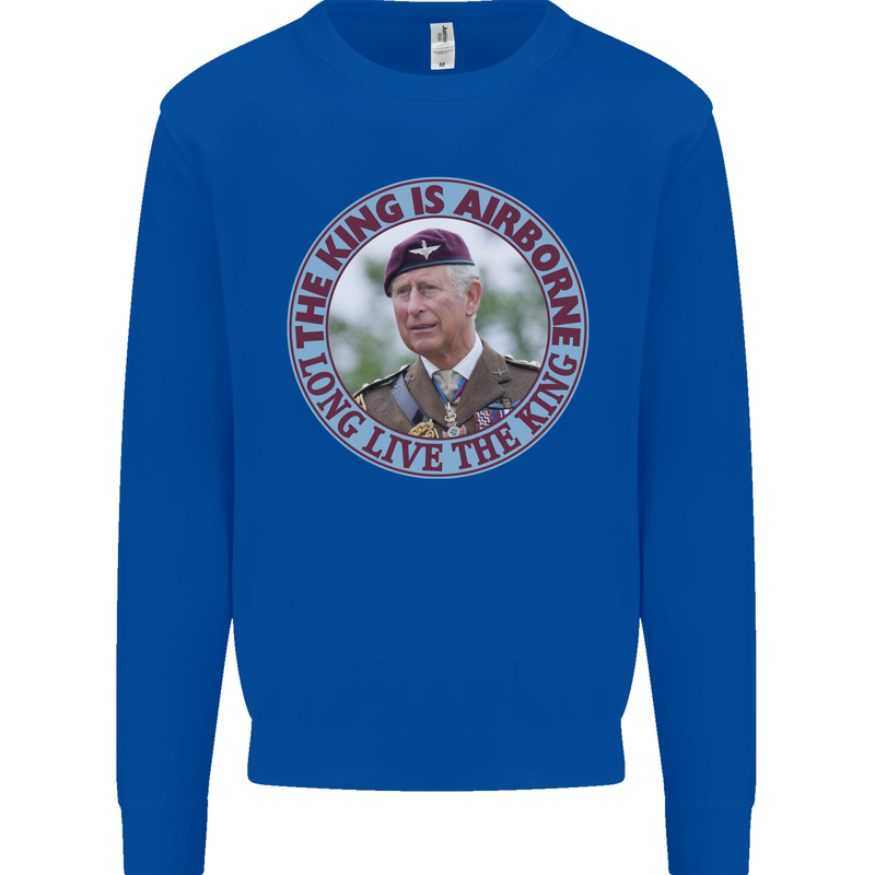 King Airborne Mens Sweatshirt Jumper Royal Blue