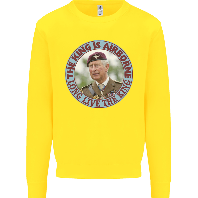 King Airborne Mens Sweatshirt Jumper Yellow