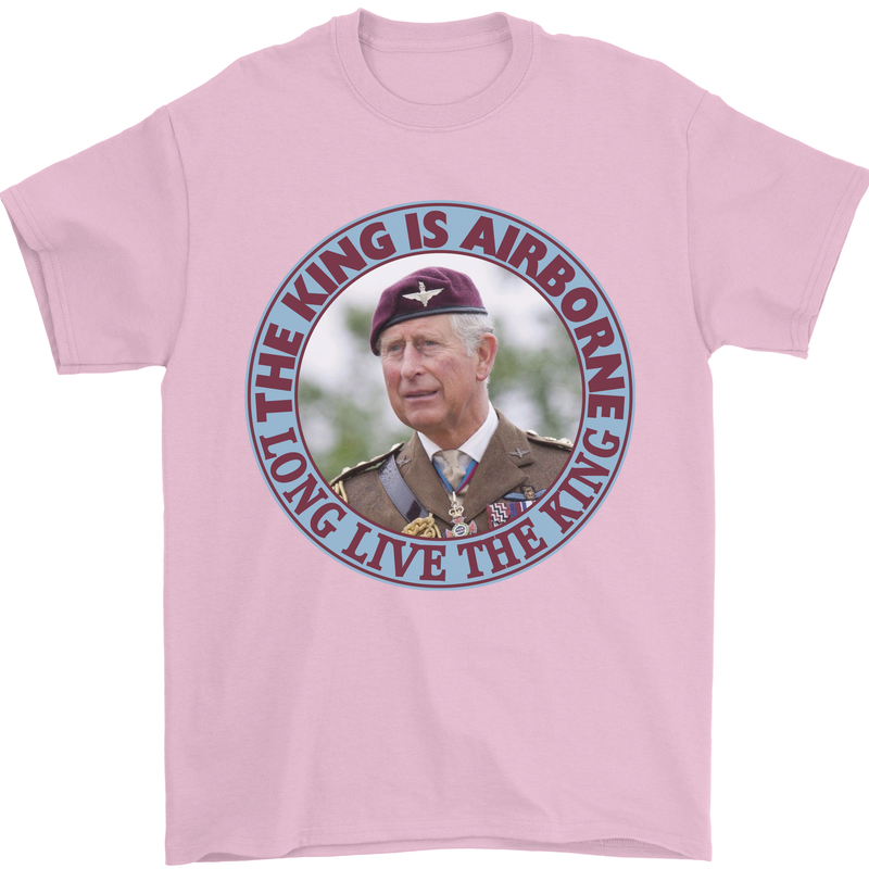 King Airborne Mens T-Shirt 100% Cotton Light Pink