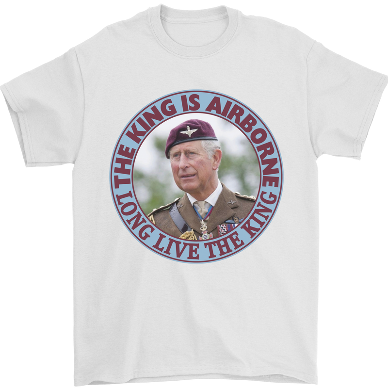 King Airborne Mens T-Shirt 100% Cotton White