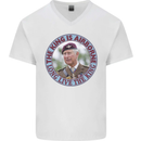 King Airborne Mens V-Neck Cotton T-Shirt White