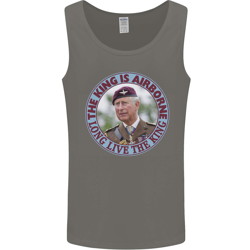 King Airborne Mens Vest Tank Top Charcoal