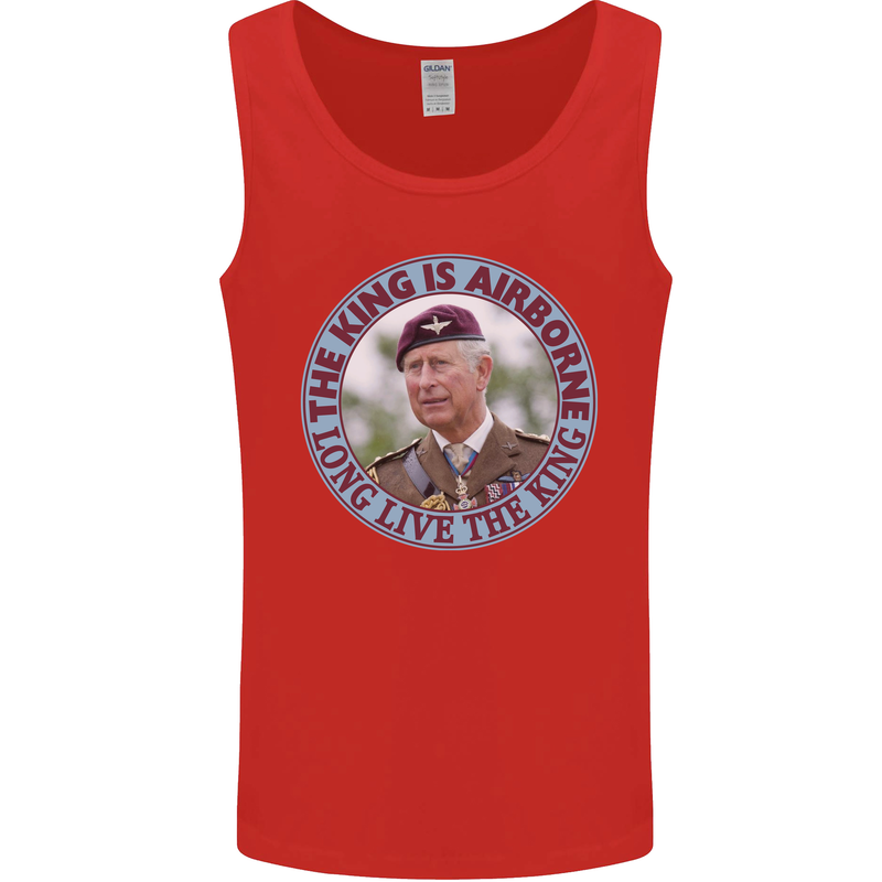 King Airborne Mens Vest Tank Top Red