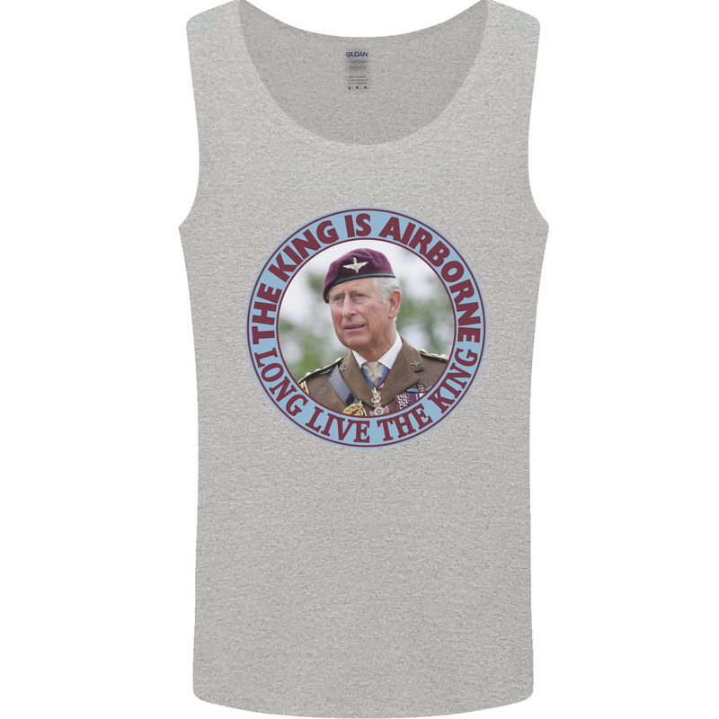 King Airborne Mens Vest Tank Top Sports Grey