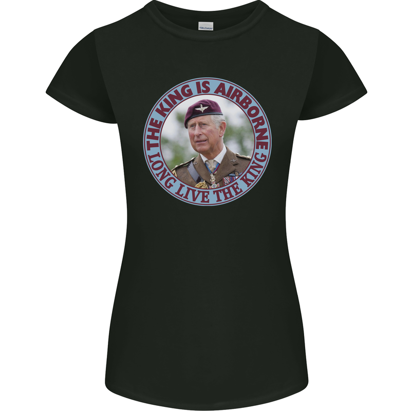 King Airborne Womens Petite Cut T-Shirt Black