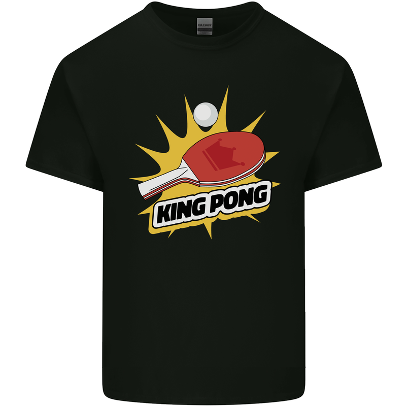 King Ping Pong Table Tennis Funny Kids T-Shirt Childrens Black