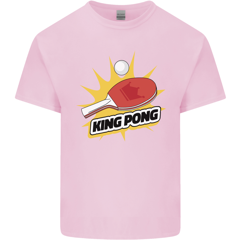 King Ping Pong Table Tennis Funny Kids T-Shirt Childrens Light Pink