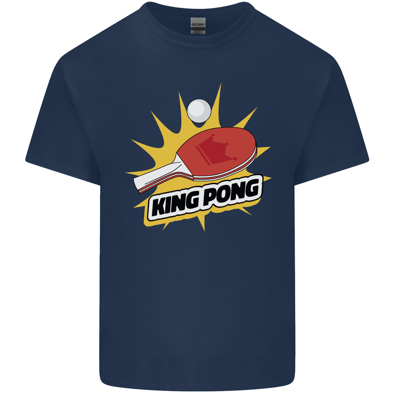 King Ping Pong Table Tennis Funny Kids T-Shirt Childrens Navy Blue