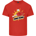 King Ping Pong Table Tennis Funny Kids T-Shirt Childrens Red