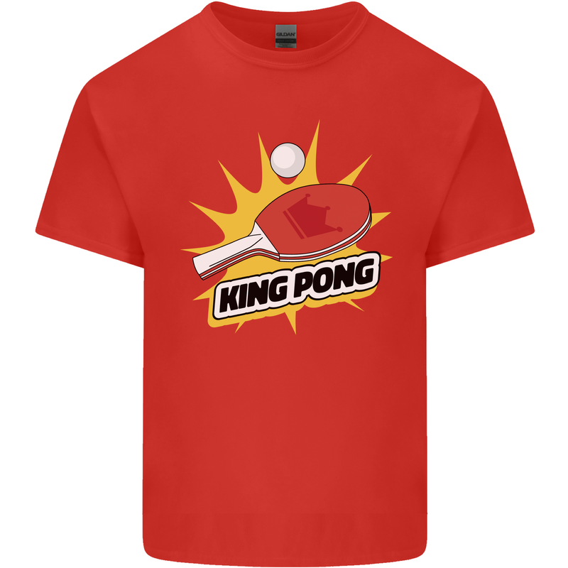 King Ping Pong Table Tennis Funny Kids T-Shirt Childrens Red