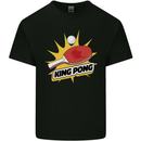 King Ping Pong Table Tennis Funny Mens Cotton T-Shirt Tee Top Black