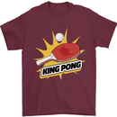 King Ping Pong Table Tennis Funny Mens T-Shirt 100% Cotton Maroon