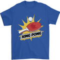 King Ping Pong Table Tennis Funny Mens T-Shirt 100% Cotton Royal Blue