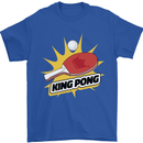 King Ping Pong Table Tennis Funny Mens T-Shirt 100% Cotton Royal Blue