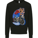 King is Back Custom Chopper Biker Motorcycle Mens Sweatshirt Jumper Black