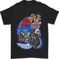King is Back Custom Chopper Biker Motorcycle Mens T-Shirt 100% Cotton Black
