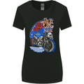 King is Back Custom Chopper Biker Motorcycle Womens Wider Cut T-Shirt Black