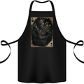 King of Hearts Skull Playing Cards Cotton Apron 100% Organic Black