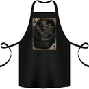 King of Hearts Skull Playing Cards Cotton Apron 100% Organic Black