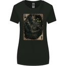King of Hearts Skull Playing Cards Womens Wider Cut T-Shirt Black