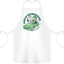 King of Shenanigans Funny St Patricks Day Beer Cotton Apron 100% Organic White
