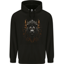 King of the Lions Fantasy Mens 80% Cotton Hoodie Black