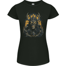King of the Underworld Demon Skull Womens Petite Cut T-Shirt Black