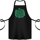 Kiss Me I'm Irish Funny St Patricks Day Cotton Apron 100% Organic Black
