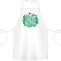 Kiss Me I'm Irish Funny St Patricks Day Cotton Apron 100% Organic White