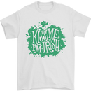 Kiss Me I'm Irish Funny St Patricks Day Mens T-Shirt 100% Cotton White