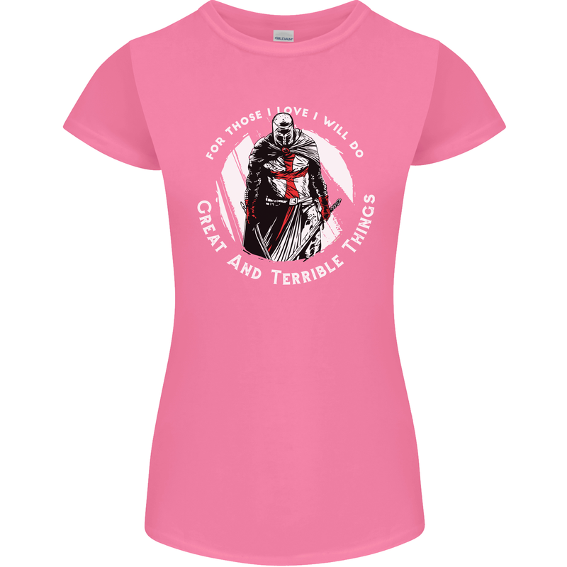 Knights Templar St Georges Fathers Day Womens Petite Cut T-Shirt