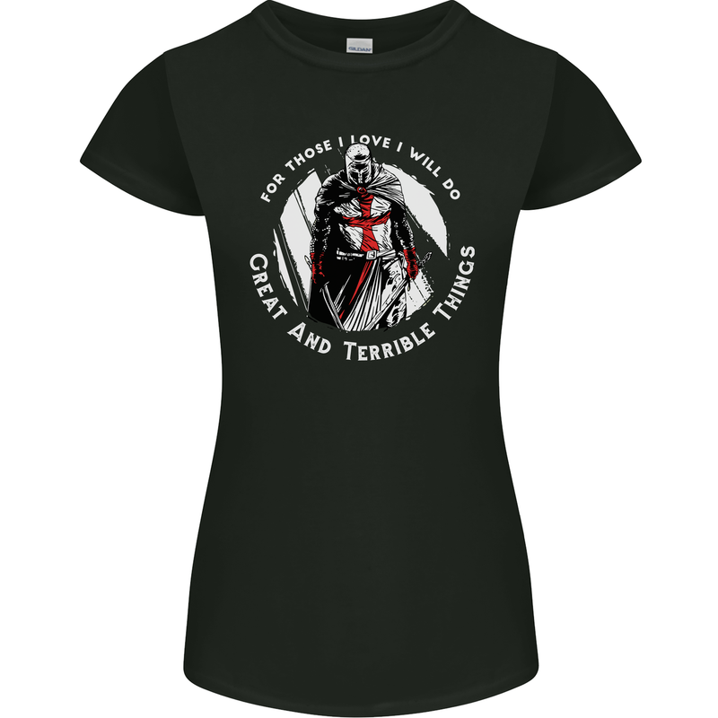 Knights Templar St Georges Fathers Day Womens Petite Cut T-Shirt