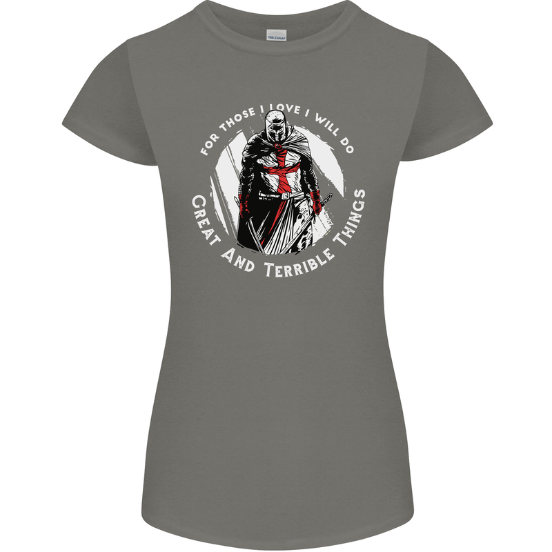 Knights Templar St Georges Fathers Day Womens Petite Cut T-Shirt