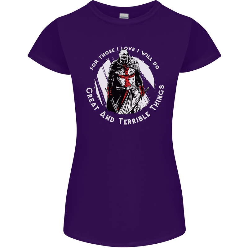 Knights Templar St Georges Fathers Day Womens Petite Cut T-Shirt