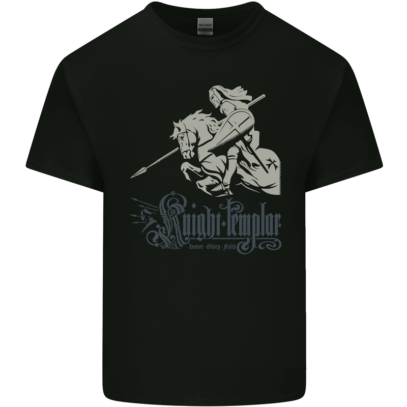 Knights Templar St Georges Day Horse Dragn Kids T-Shirt Childrens Black